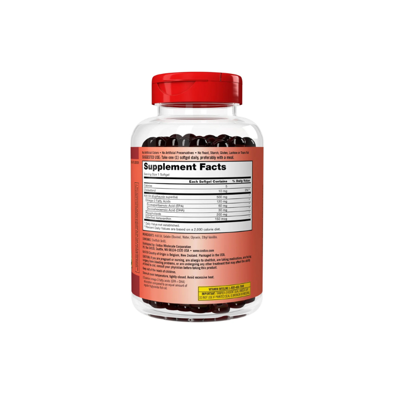 Kirkland Krill Oil 500mg 南極磷蝦油 500mg – 180粒軟膠囊.