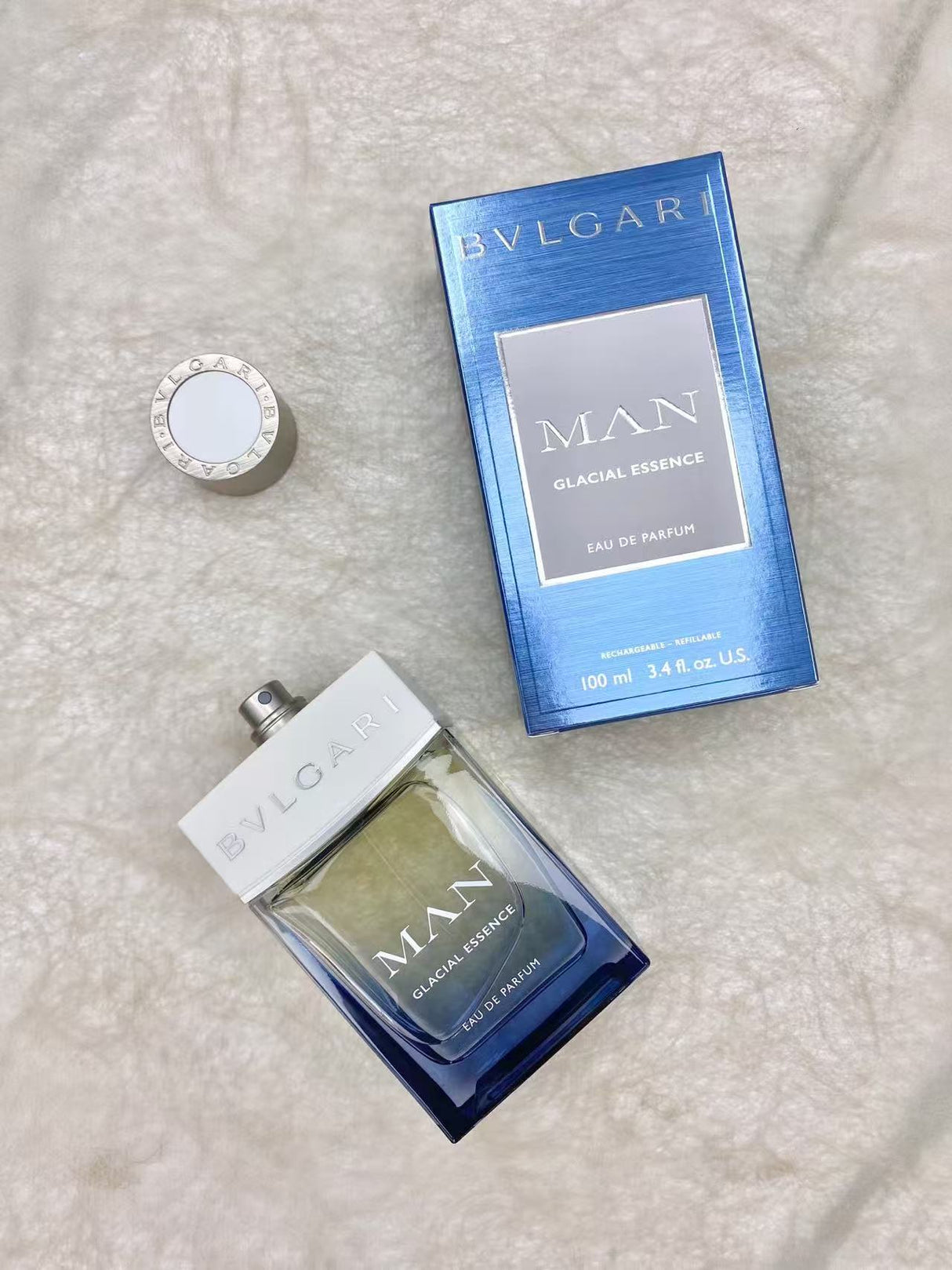 新版 Bvlgari Man Glacial Essence Eau De Parfum 寶格麗冷冽冰川/極地冰峰男士淡香精 100ml