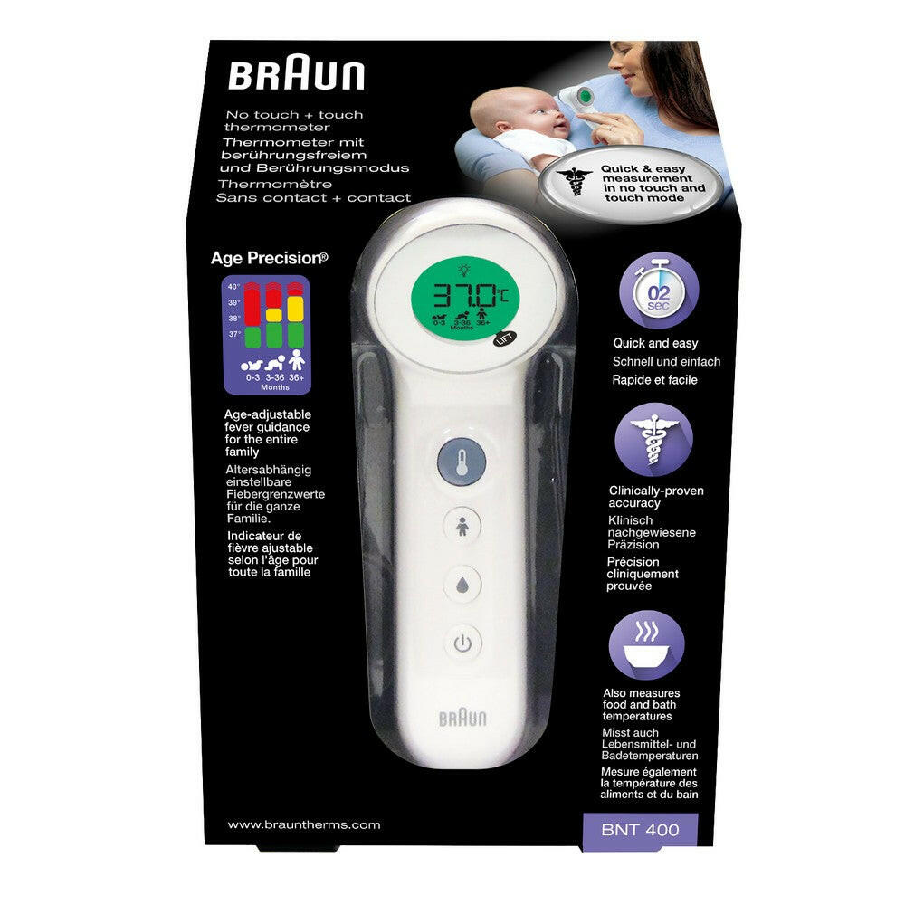Braun 百靈 免接觸額溫槍溫度計 BNT-400 (平行進口).
