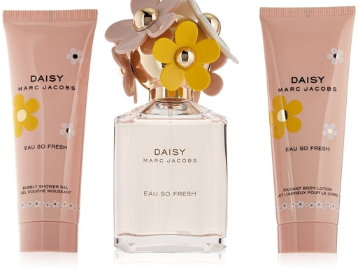Daisy Marc Jacobs Eau So Fresh Eau De Toilette Gift Set 馬克雅可布/馬克莫傑小雛菊粉色花語淡香水套裝(75ml Eau de Toilette 淡香水+75ml Body Lotion 身體乳+75ml Shower Gel 沐浴露)