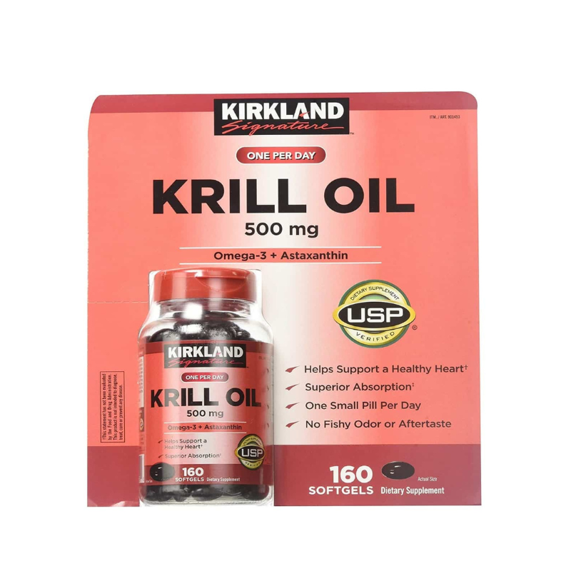 Kirkland Krill Oil 500mg 南極磷蝦油 500mg – 180粒軟膠囊.