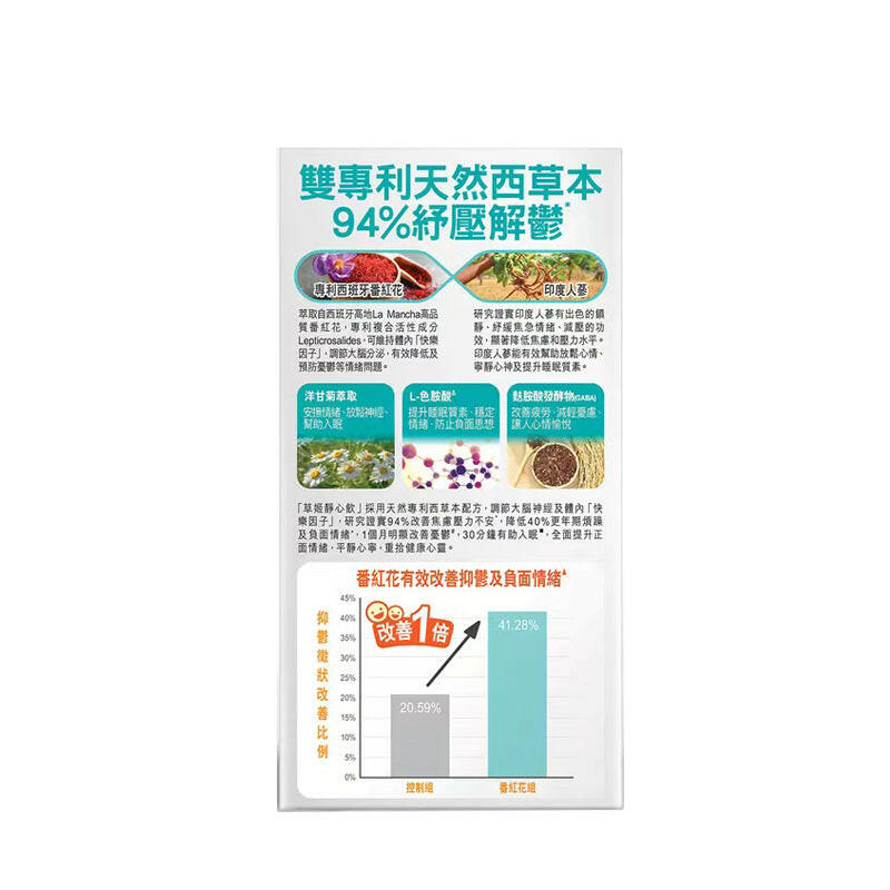 Herbs Generation 草姬 靜心飲 天然草本飲劑 (專利番紅花配方) 20包*15ml.