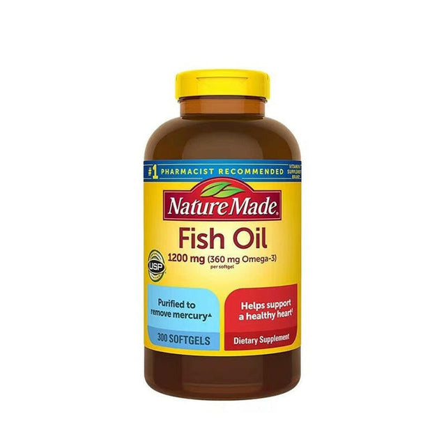 美國Nature Made 深海魚油1200mg(360mg Omega-3) 300粒.