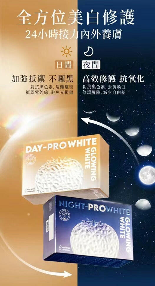 NATURO VITA 維特健靈 日/夜美白丸 10粒+10粒 共20粒.