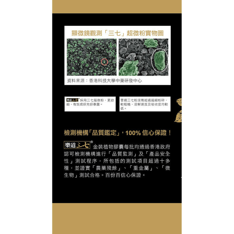 NOTO樂道三七膠囊60粒.