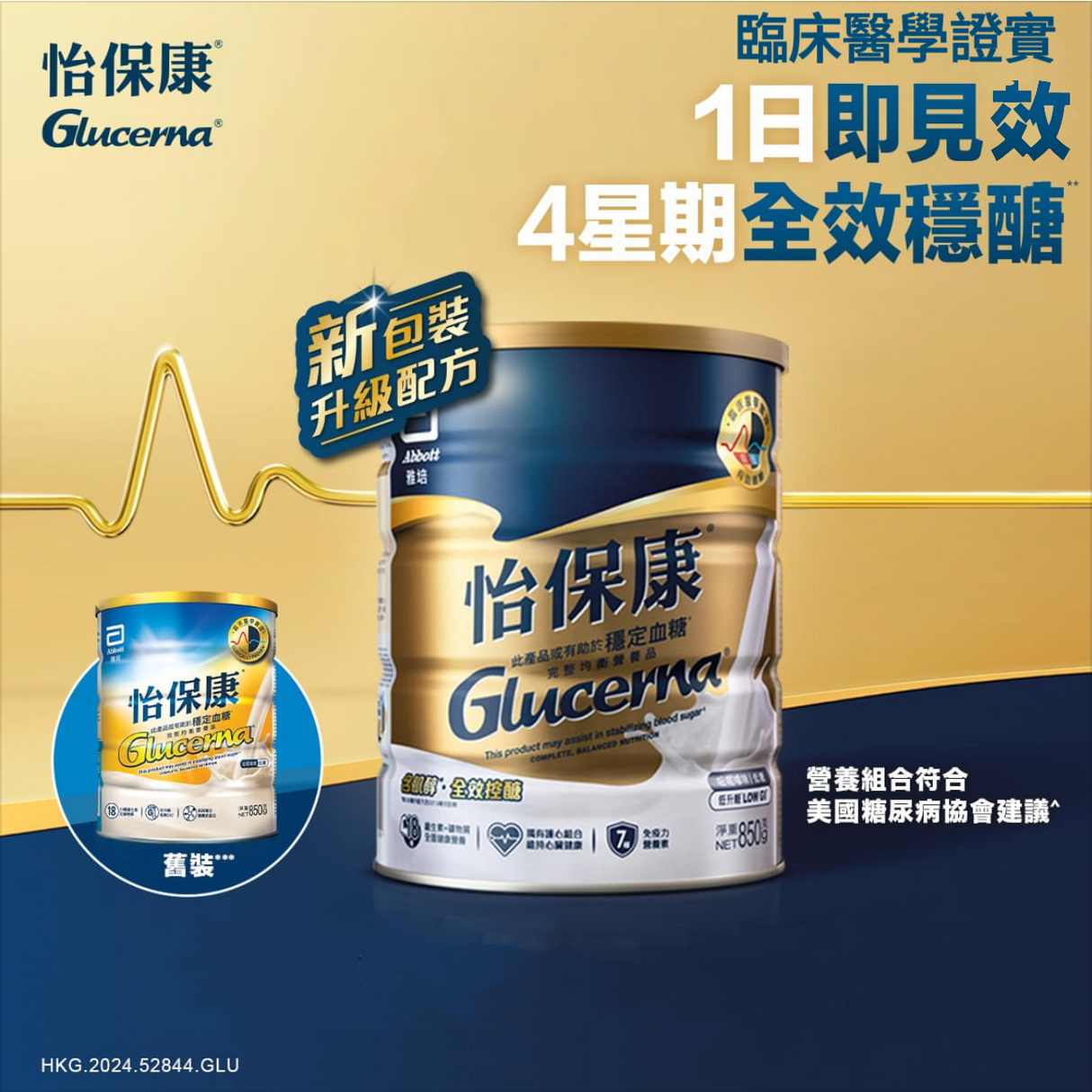 雅培GLUCERNA配方專為糖尿患者設計,怡保康推薦健康飲食選擇