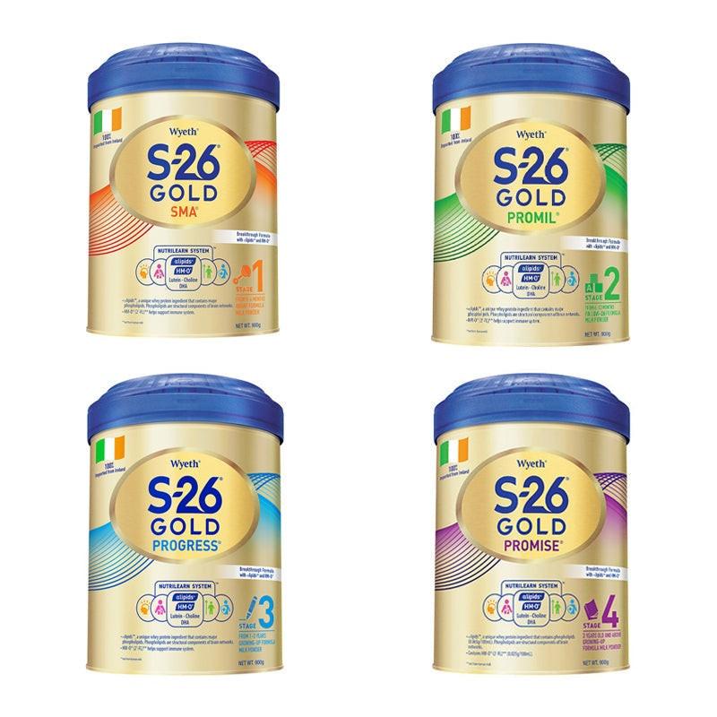 Wyeth惠氏S-26嬰兒初生奶粉,DHA智護配方接近母乳,易消化營養全面呵護寶寶成長