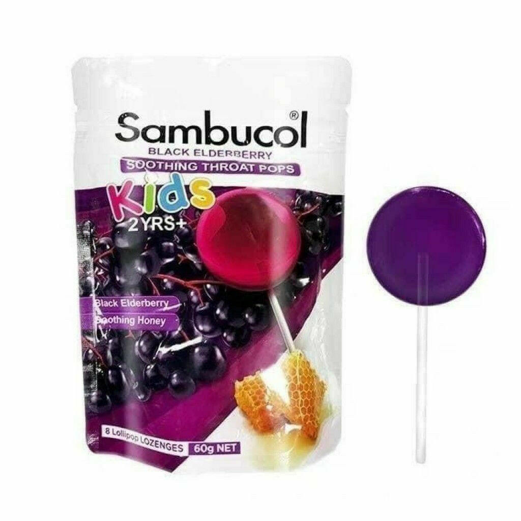 澳洲 Sambucol 黑接骨木棒棒糖8支裝.