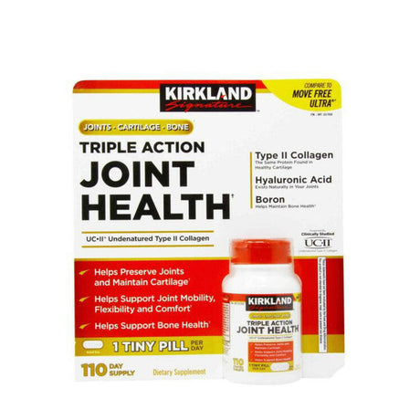 Kirkland Signature - 三重骨骼和關節健康 (膠原蛋白+透明質酸) 110粒.