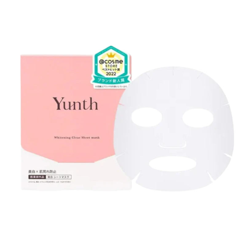 日版-Yunth 美白保濕面膜 Whitening Clear Face Sheet Mask (21ml×6片).
