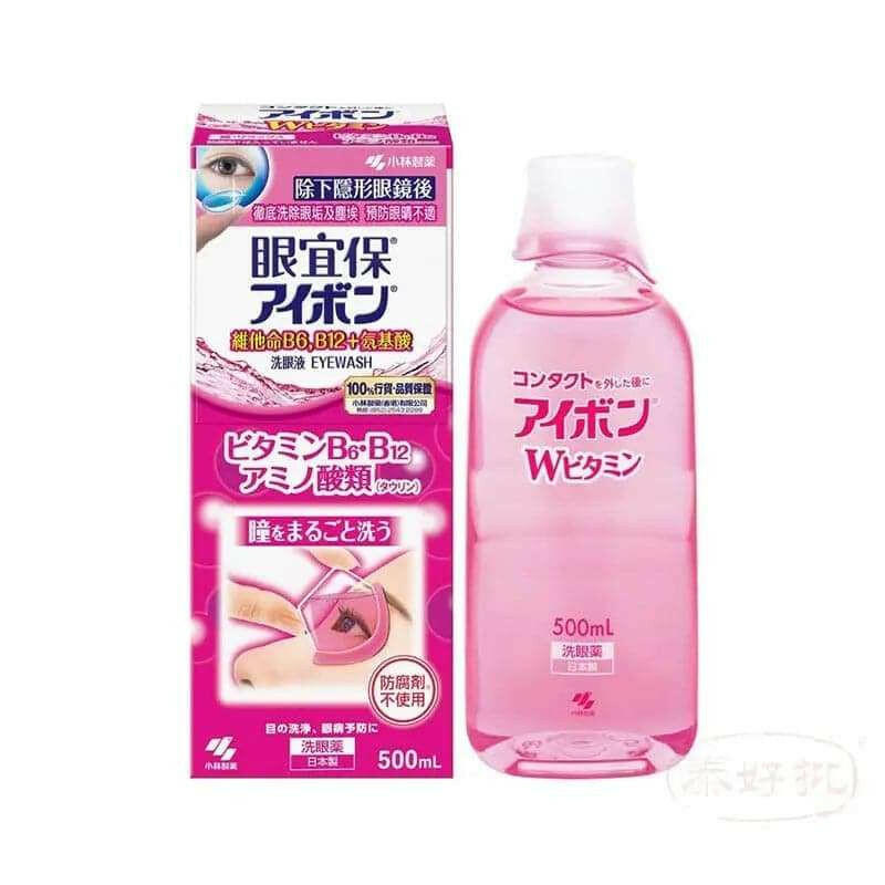 小林製藥眼宜保洗眼⽔,舒緩疲勞清潔雙眼,隱形眼鏡適用溫和配方
