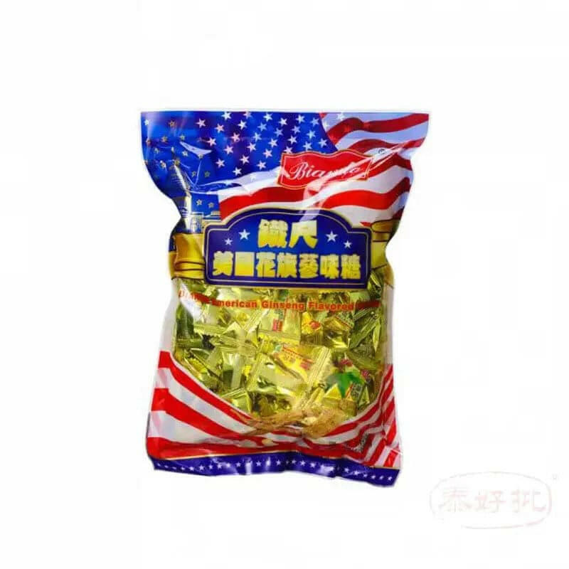 鐵尺 美國花旗蔘味糖 600克.