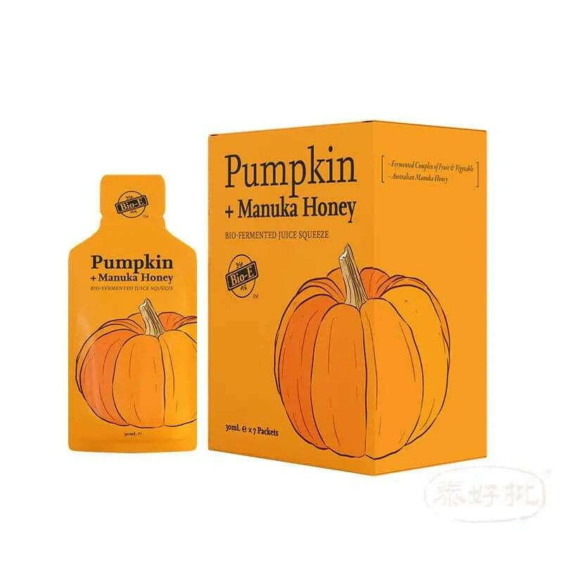 Bio E-南瓜 + 麥盧卡蜂蜜生物發酵果汁 7包 x 30ml.