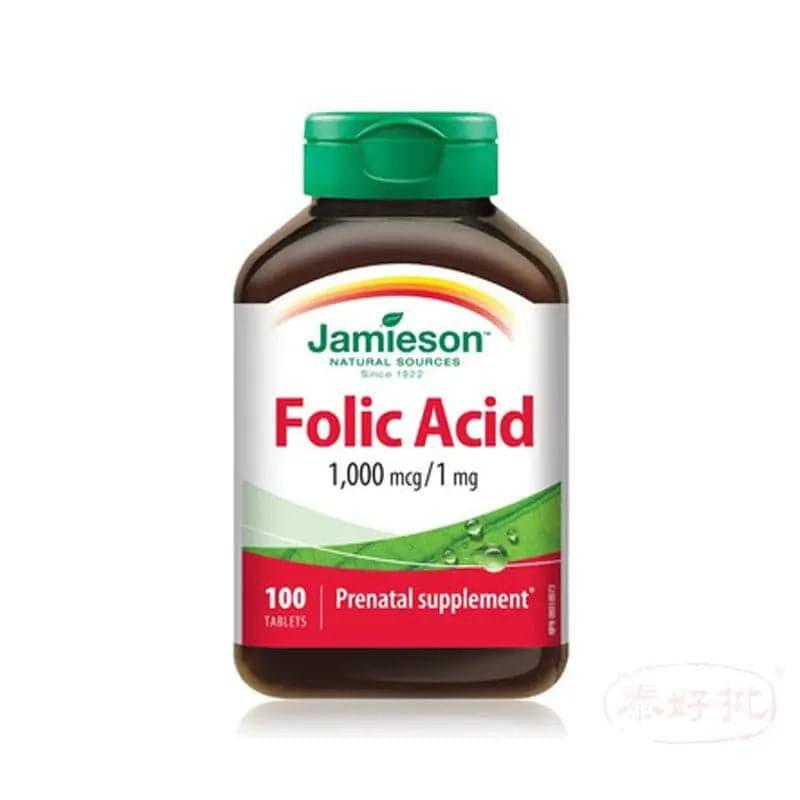 【加拿大版】Jamieson Folic Acid 1000mcg / 1mg 100s.