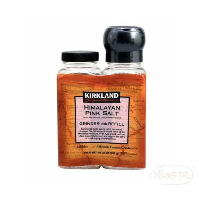 Kirkland Himalayan 喜馬拉雅山粉紅鹽及補充瓶 737克【一套兩樽】.