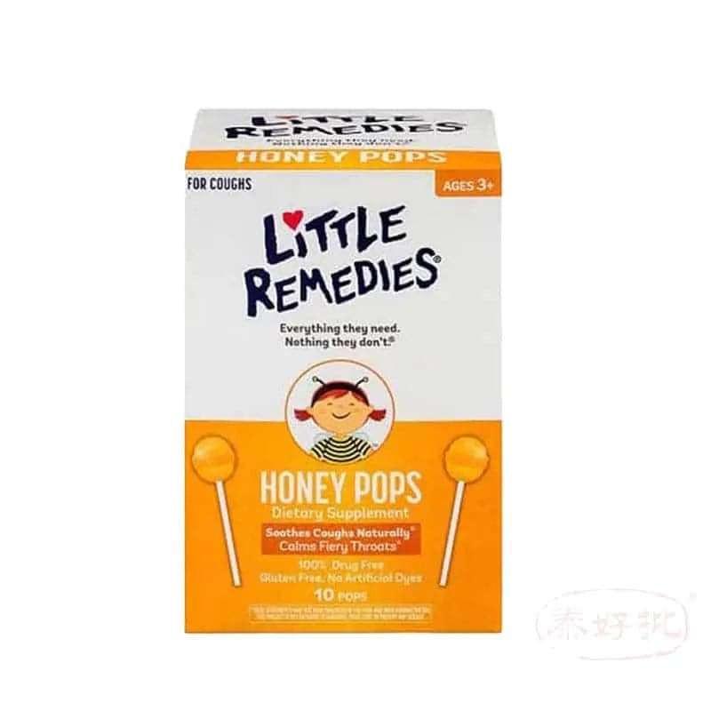美國 小鼻子 Little Remedies 緩解 咳嗽天然棒棒糖 10支/盒(天然蜂蜜味).