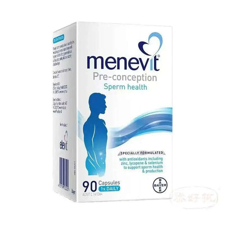 澳洲Bayer Menevit男士營養素,提升活力與精子質量,備孕關鍵營養直銷