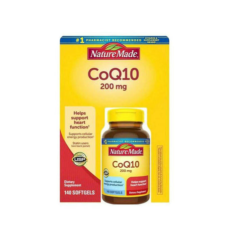 美國Nature Made 輔酶Q10 200亳克 140粒軟膠囊.