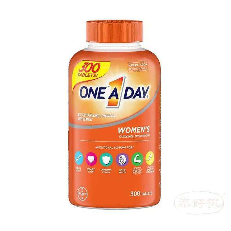 【New】美國拜耳Bayer One A Day女士復合維生素礦物質綜合維他命鈣 300粒.
