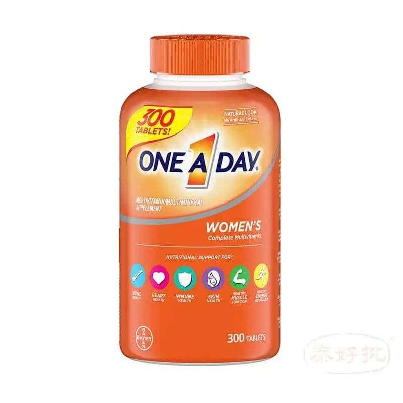 【New】美國拜耳Bayer One A Day女士復合維生素礦物質綜合維他命鈣 300粒.
