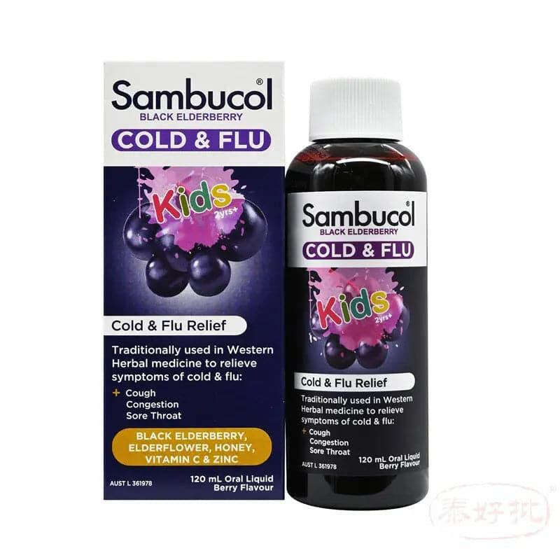 【國內現貨】Sambucol 黑接骨木兒童免疫露 120毫升.