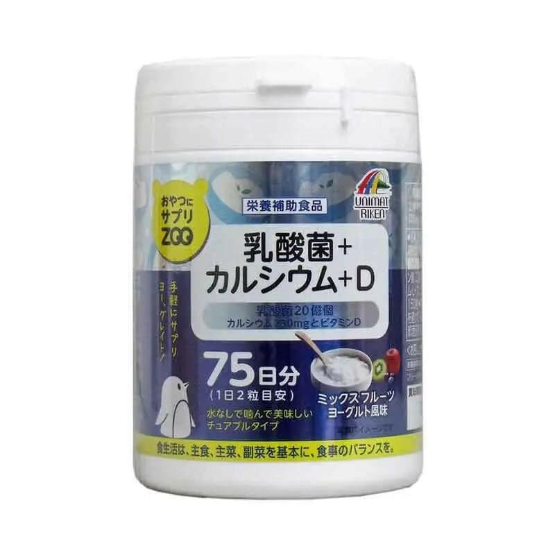 【日本寄-原箱出】UNIMAT RIKEN ZOO咀嚼片乳酸菌鈣D 150粒.