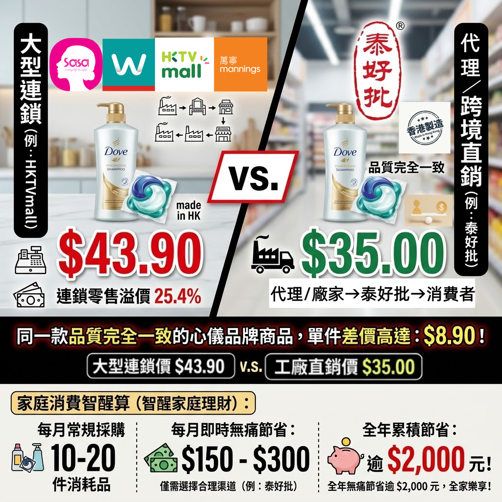 【大數據深度分析】一文睇晒：泰好批、萬寧、屈臣氏、HKTVmall、樂誠藥行、莎莎最新售價比較攻略