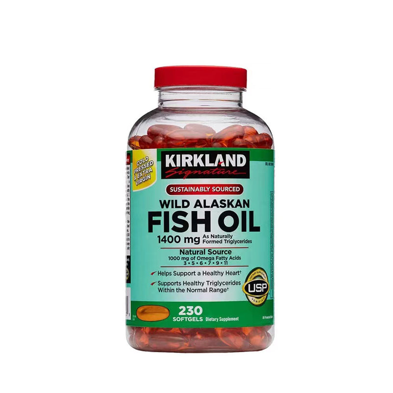 美國Kirkland Wild Alaskan 阿拉斯加野深海魚油1400毫克+奧米加1000毫克 3-5-6-7-9-11 軟膠囊  230粒