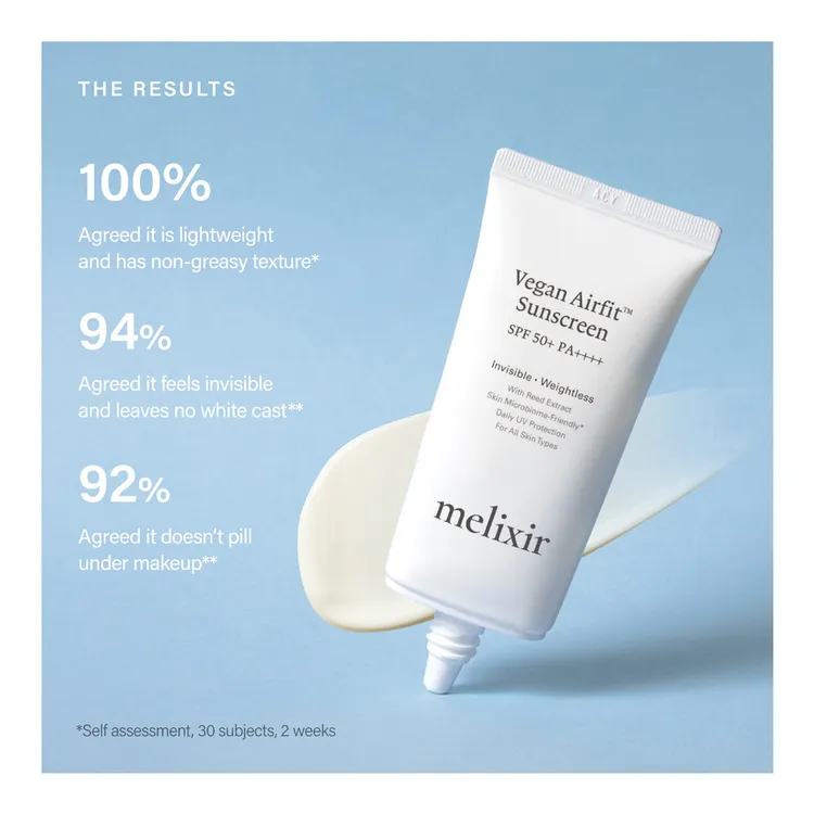 Melixir Vegan Airfit Sunscreen SPF50+ PA++++ 50ml South Korea 