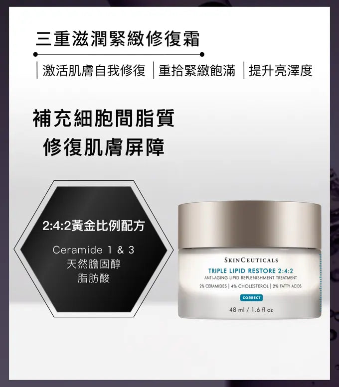 【香港專櫃】SKINCEUTICALS 修麗可三重滋潤緊緻修復霜 48ml