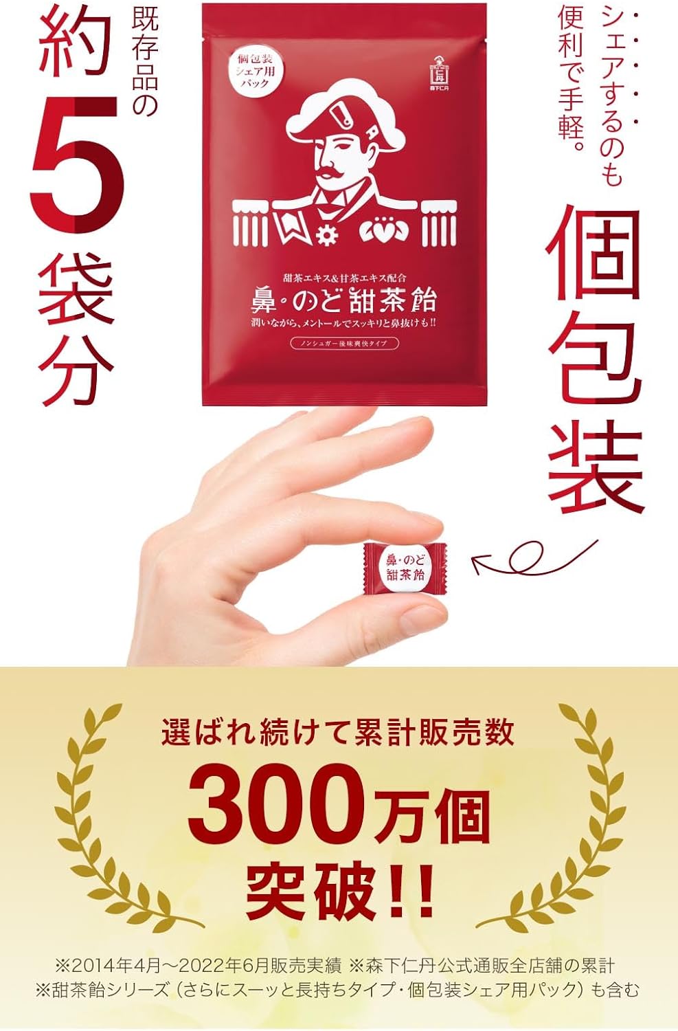 森下仁丹 鼻/喉甜茶糖獨立包裝【潤喉糖1袋217g日中提取物、甜茶提取物、甜茶提取物、生薑提取物】