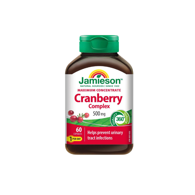 [Canadian version] Jamieson Natural Cranberries 500mg Complex Formula 60 capsules