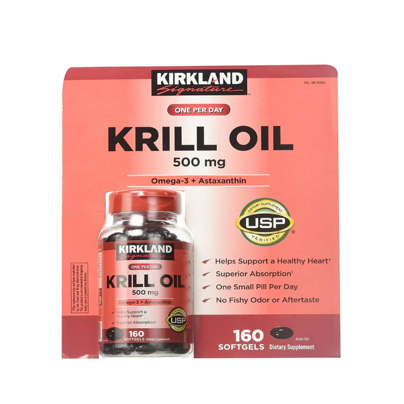 Kirkland Krill Oil 500mg 南極磷蝦油 500mg – 180粒軟膠囊