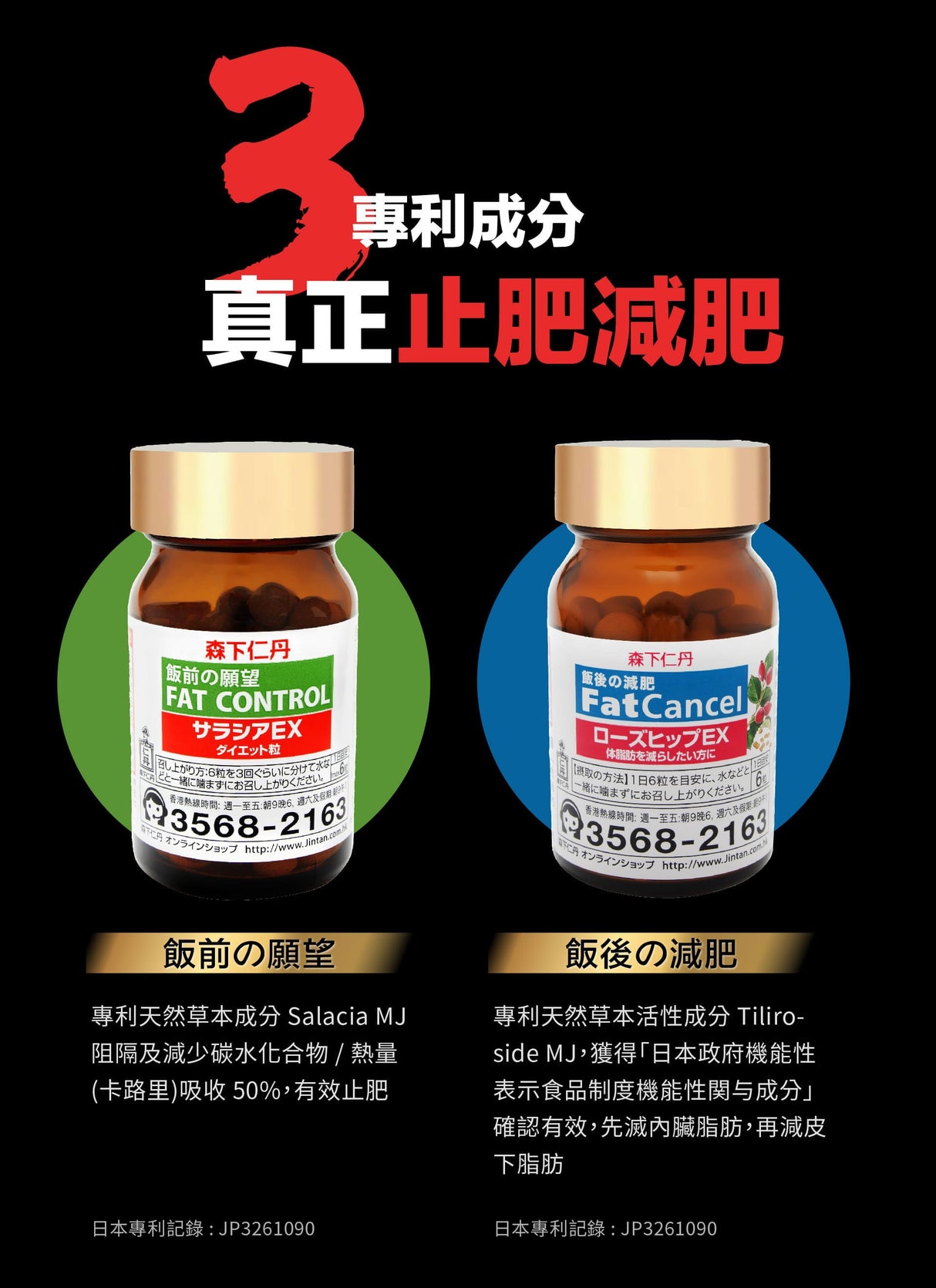 Jintan Morishita Rendan 2nd round fat-killing 120 capsules x 2 bottles