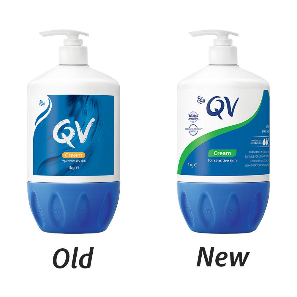 [With label] QV-Cream 1kg Pump (Randomly shipped from new and old locations)