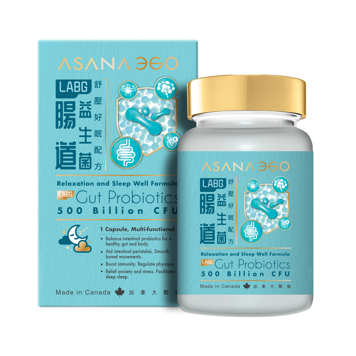 ASANA 360 LABG 腸道益生菌 舒壓好眠配方 (30粒)