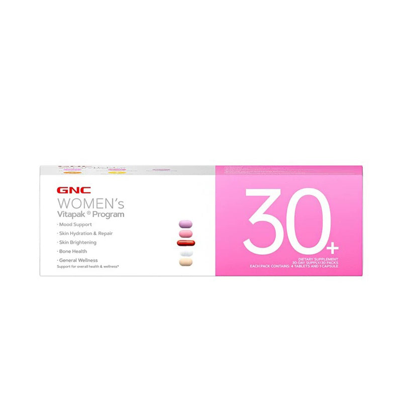 GNC Vitapak Women's 30+ Daily Nutrition Pack 30 Packs Vitamin B Complex Time Pack Balanced Nutrition