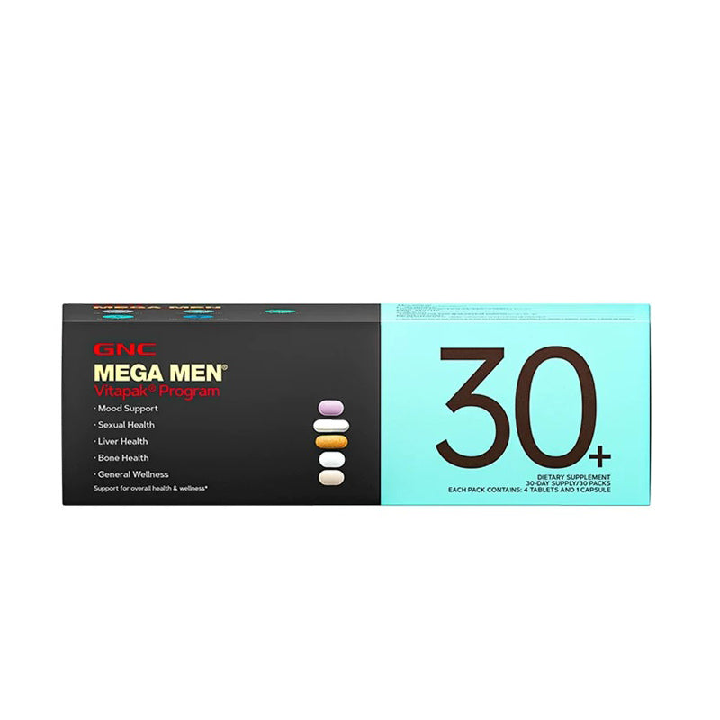 GNC Vitapak® Men's 30+ Daily Nutrition 30 Packet Vitamin Milk Thistle Recharge Pack Arginine