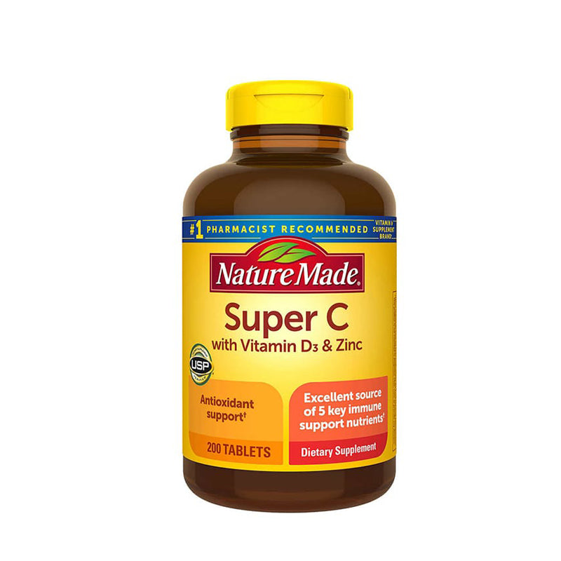 Nature Made USA 5-in-1 Vitamins A+ C + E + D3 + Zinc, 200 Tablets