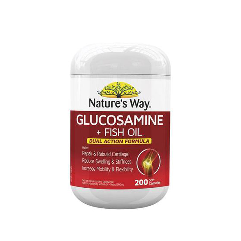 Australian Natures Way Jasmin Glucosamine + Deep Sea Fish Oil Capsules 200 capsules