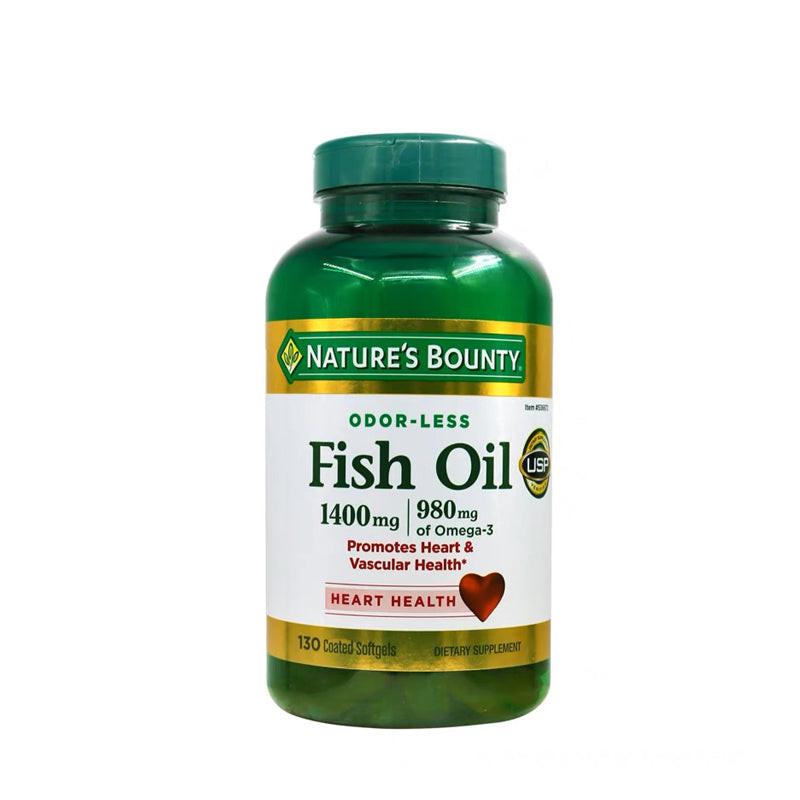 Nature's Bounty自然之寶高濃度深 含980毫克奧米加-3海魚油1400mg130粒軟膠囊.