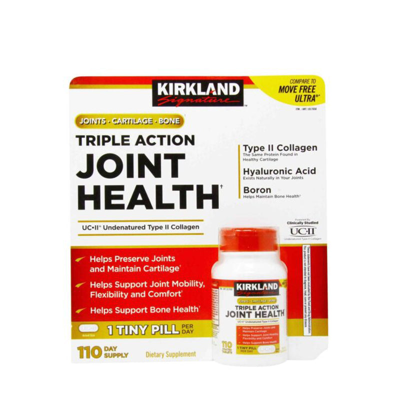 Kirkland Signature - Triple Bone &amp; Joint Health (Collagen + Hyaluronic Acid) 110 Tablets 