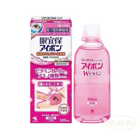 小林製藥眼宜保洗眼⽔，舒緩疲勞清潔雙眼，隱形眼鏡適用溫和配方