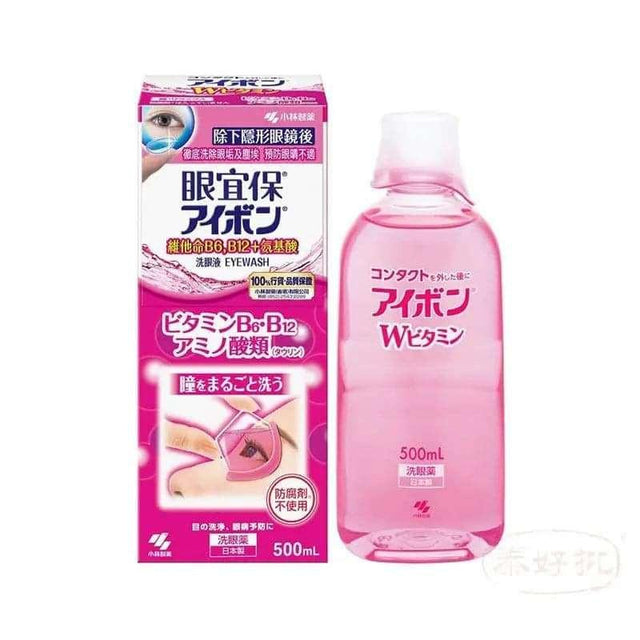 小林製藥眼宜保洗眼⽔，舒緩疲勞清潔雙眼，隱形眼鏡適用溫和配方
