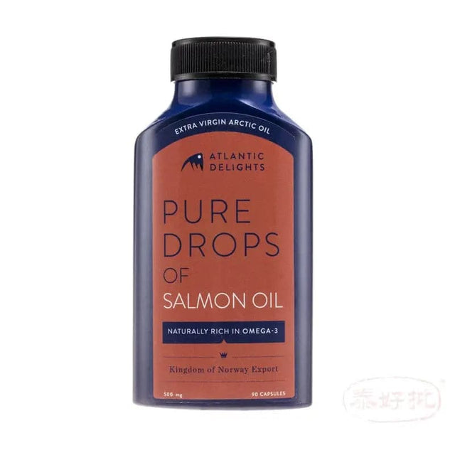 [丹麥]Atlantic Delights pure Drops of salmon oil 藍躍純三文魚油 90粒 泰好批—網絡批發直銷