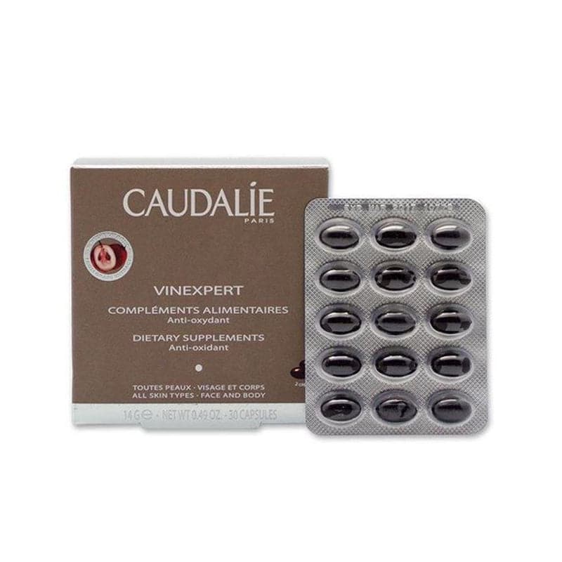 French Caudalie-Grape Seed Capsules Antioxidant Whitening and Brightening Skin 30 Capsules