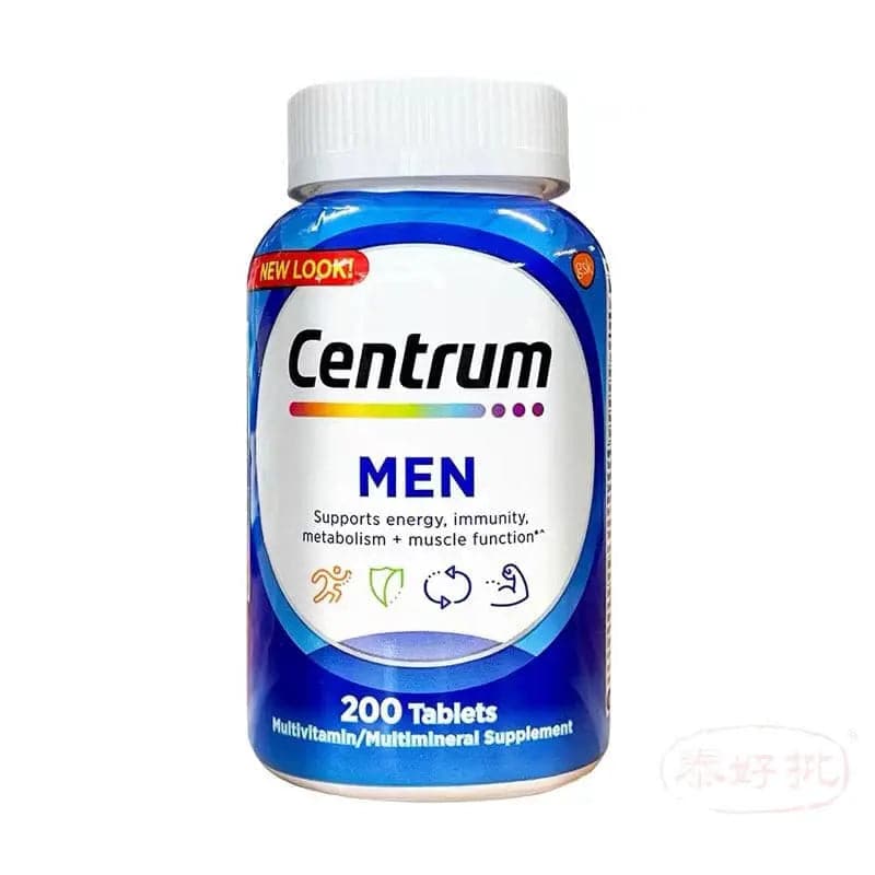 [美國版］Centrum男士 多種維維他命/種礦物質補充劑片 200粒裝 Centrum