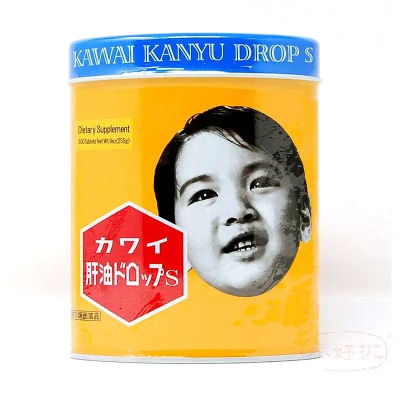 【日本版】KAWAI-可咀嚼肝油丸维生素A&D鱼肝油 300粒.