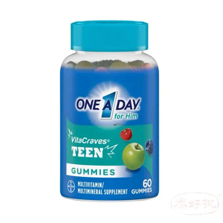 美國拜耳 one a day 青少年男童復合維生素軟糖抵抗力 60粒 One A Day