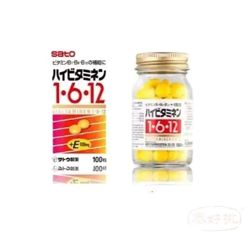 佐藤 Sato Vitaminen B1 B6 B12 + E 100粒.